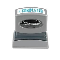 Xstamper "COMPLETED" Title Stamp, 1 .625 x 0.5 Inches, Blue (1026)