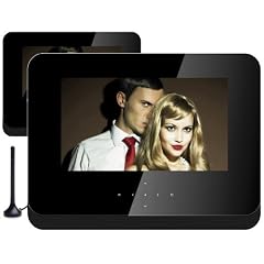 Odys Duo Tragbarer DVD-Player/Fernseher mit Touch-Bedienfeld und zus�tzlichem 17,8 cm (7 Zoll) Bildschirm (USB, DVB-T) schwarz