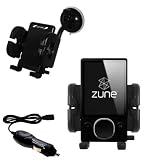 Microsoft Zune 80GB 2nd Gen Flexible Auto Windshield Holder with Car Charger - Uses Gomadic TipExchange