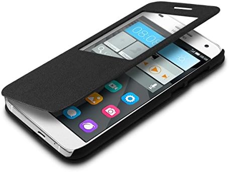 kwmobile Practical and chic FLIP COVER case for Huawei Ascend G7 in black
