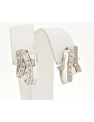 18K White Gold Diamond Earrings