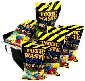Toxic Waste Short Circuits Sour Bubble Gum, 3.2oz Bag - 12ct Box