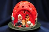 Southwestern Christmas Nativity Luminaria -Red