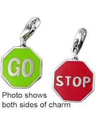Welded Bliss Sterling 925 Silver & Enamel, Stop Go, You Decide Charm. Lobster Catch Clip Fit WBC1152