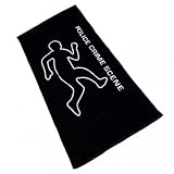 Gro�es Baumwoll-Frottee Badetuch Handtuch "Crime Scene"von "Gifthouse International"
