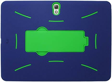Microseven® Heavy Duty Rugged Armor Dual Layer Case Cover with Kickstand For Samsung Galaxy Tab S 10.5" 10.5 inch T800 Tablet with Microseven® Packaging (Blue/Green)