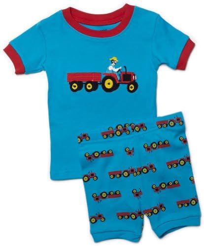 Leveret Shorts "Pickup Truck" Boy 2 Piece Pajama 100% Cotton (Size 2-5 Years)