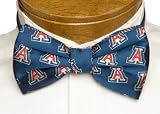 Arizona Bow Tie University of Arizona Blue Pre-Tied Bow Tie with A Logo