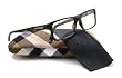 Burberry BE 2074 Eyeglasses Styles Havana Frame w/Non-Rx 52 mm Diameter Lenses, BE2074-3002-5216
