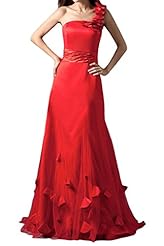 Charmeuse/Tulle Lace One Shoulder Evening Dress/Prom Dress/Party Dress 