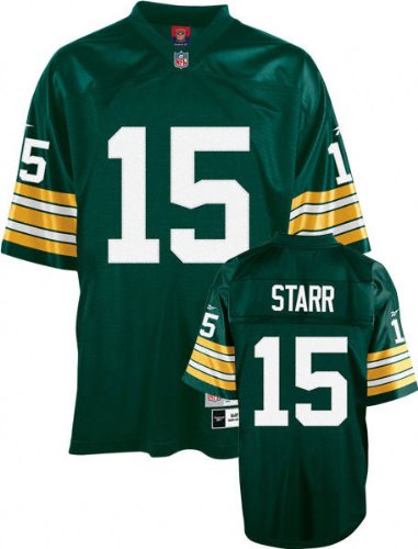 Reebok Green Bay Packers Bart Starr Premier Throwback Jersey Large