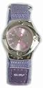 Childrens Surfer Style Watch with Lilac Dial and Blue Velcro Strap