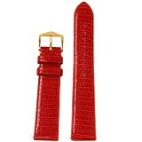 Watchband Genuine Lizard Red 16mm