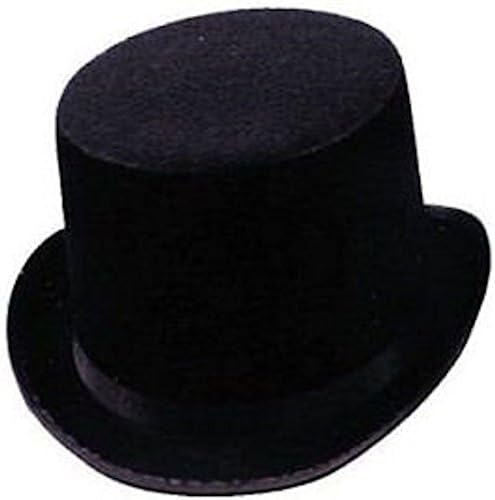 Black Felt Top Hat Steampunk Accessories for Men &amp; Women and Cosplay Dress Up