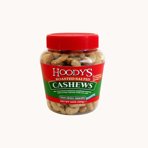 Hoody's Roasted Salted Cashews, 10 Ounce Boutique Pet Jar  (Pack of 4)