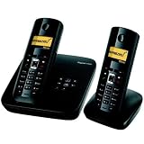 Gigaset  A585 Duo T�l�phone r�pondeur num�rique sans fil DECT + 1 Combin� suppl�mentaire Son HDSP Fonction SMS 15 m�lodies R�pertoire 150 contacts Noirpar Gigaset