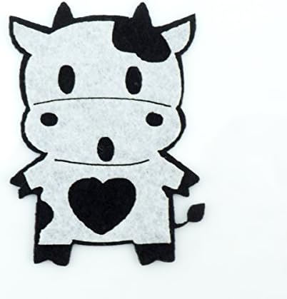 Cow with Heart Applique Embroidered Sew Iron on Patch