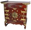 Asian Furniture & Home D&eacute;cor - 25" Japanese Design Tansu Style End Table Nightstand Cabinet