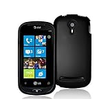 LG C900 Quantum Rubberized Shield Hard Case - Black