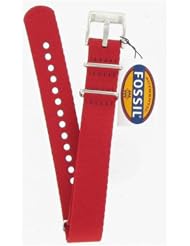Genuine Fossil 18mm Red Nylon Watch Band