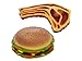 Rainbow Kinect Kole Squeaky Hamburger and Steak Dog Toy Quantity 2