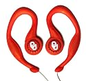 University of Oklahoma SportClip Earphones with Wind Up Storage Case for MP3, CD, DVD Players, Red