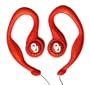 University of Oklahoma SportClip Earphones with Wind Up Storage Case for MP3, CD, DVD Players, Red