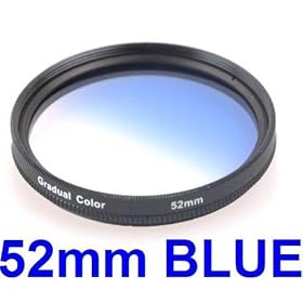 NEEWER® 52MM Gradual Blue Lens Filter for Kodak, Nikon, Sony, or ANY Camera with 52MM Filter Thread
