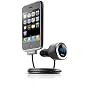 Philips DLA 44000/10 FM Transmitter f�r iPhone 3G (Intellitune mit 6 Stationsspeicher, Kfz-Ladeger�t 12V inkl. Dockingstation, OLED-Display) schwarz
