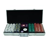 Trademark Poker 500 13-Gram Pro Clay Casino Chips with Aluminum Case