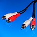 "AVE-A" Audio Chinch Cinc RCA Kabel Verl�ngerung Verl�ngerungskabel 2x Cinch Kupplung Buchse weiblich auf 2x Cinch Stecker m�nnlich rot weiss 5m 5 m Meter