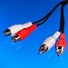 2m Stereo Chinch Cinch Cynch Verl�ngerung 2x Stecker auf 2x Buchse  2,0m 2.0m 2,0 2.0 2 m -