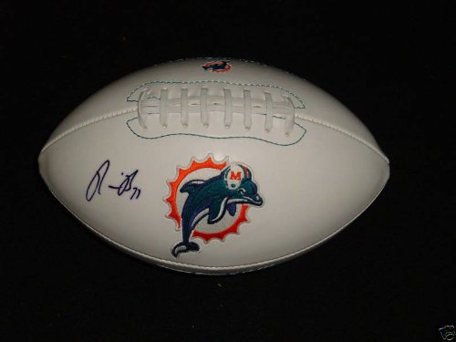 RONNIE BROWN SIGNED AUTOGRAPHED MIAMI DOLPHINS LOGO FOOTBALL W/ HOLOGRAM + COA