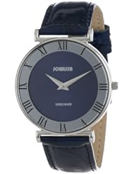 Jowissa Womens J2.008.L Roma 36 mm Blue Dial Leather Roman Numeral Watch
