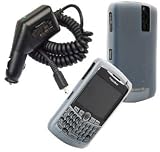 White Silicone Skin Cover Case and Car Charger for Blackberry Curve 8300 8310 8330 8320