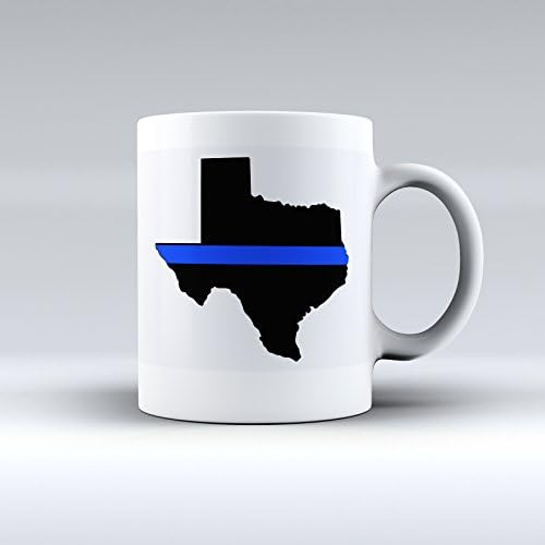 Texas Thin Blue Line Mug Police Ceramic Coffee Mug 15OZ