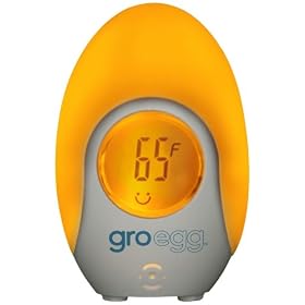 Gro-Egg Color Changing Digital Room Thermometer, White