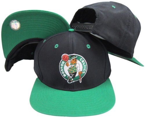 Boston Celtics Black/Green Two Tone Plastic Snapback Adjustable Plastic Snap Back Hat / Cap