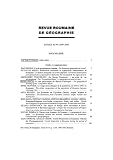 Revue Roumaine De Geographie