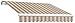 Awntech 14-Feet Maui-LX Left Motor with Remote Retractable Acrylic Awning, 120-Inch Projection, Gray/Cream Multi Colored