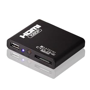Satechi Cyclone Micro HDMI 1080p Upscaling Portable Media (MPEG-4, DivX, AVI)Player Adapter with SD/SDHC Memory, USB Slot and Remote Control