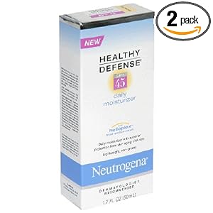 Neutrogena Healthy Defense Daily Moisturizer, SPF-45, 1.7-Ounce Packages (Pack of 2)