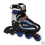 New Bronx 09 Adjustable Inline Skates Size 8-11J Blue