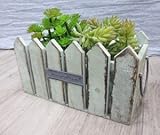 木製フェンス型 まきばプランター S 長方形 ミント【WD-22MT】/鉢