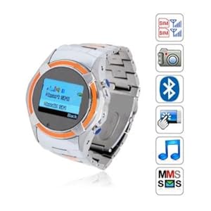VIP Watch Cell Phone Mobile Dual Sim Dual Standby 2GB internal Memory Cam Yellow Ring