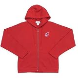 Cleveland Indians MLB Hoody Full Zip Hooded Sweatshirt For Women (Dark Red)