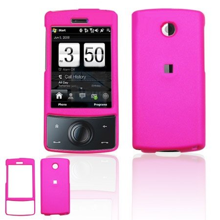 HTC Diamond CDMA Cell Phone Hot Pink Rubber Feel Protective Case Faceplate Cover