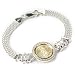 Sterling Silver / 14K Gold 7.5 2008 Gold American Eagle Coin Bracelet