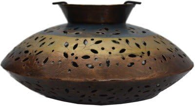 Treats of India-Designer Iron Kandil (Candle Stand), Hand Made in India, Ornate, Beautiful, Ethnic and Stylish, Indoor/Outdoor, Ideal Gift , Ethnic look - 27*27*12 cm