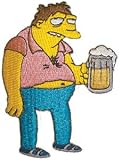 Simpsons TV Cartoon Patch - 3.25 Barney's Drunk Beer